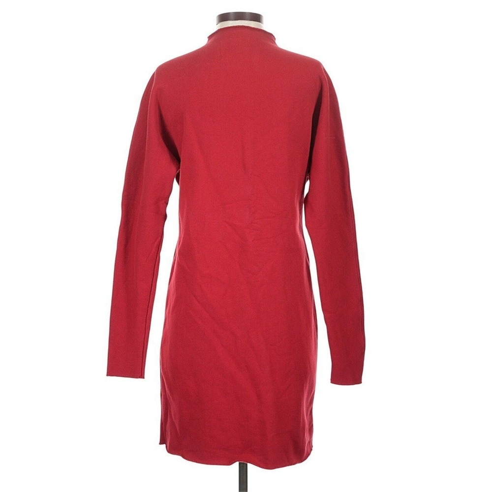 Frank & Eileen Isabelle Triple Fleece Funnel Neck Midi Dress Red XS USA - Picture 5 of 10